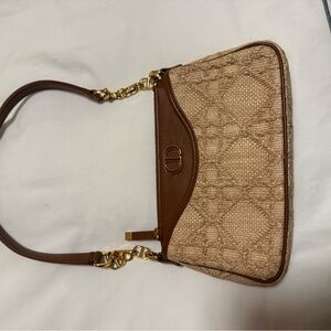Dior Brown and Cream Shoulder Bag